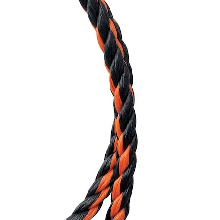 Koch Industries Koch Industries 3/8 in. D X 50 ft. L Black/Orange Twisted Polypropylene Rope 5031235